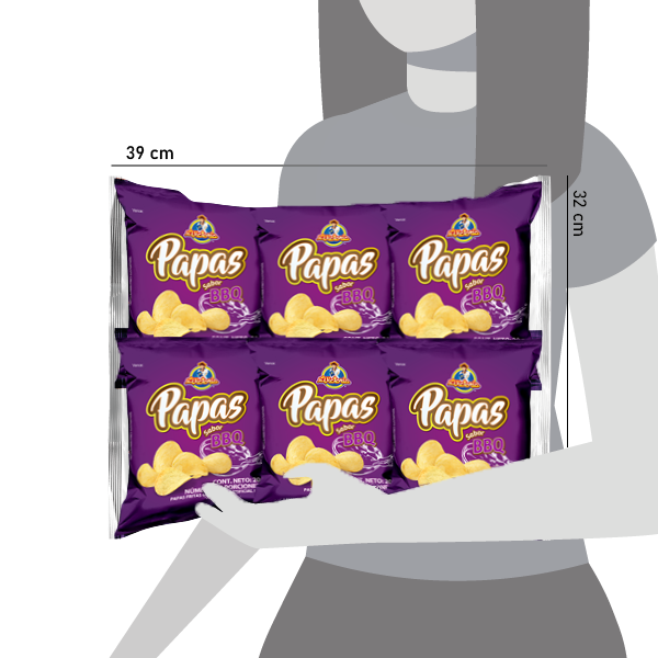 Papas Lisa BBQ 20g x12 Uds - Image 2