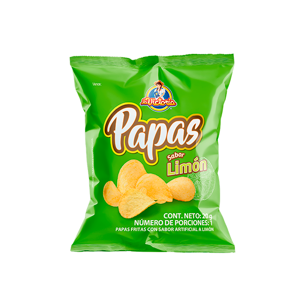 Papas Lisa Limón 20g x12 Uds