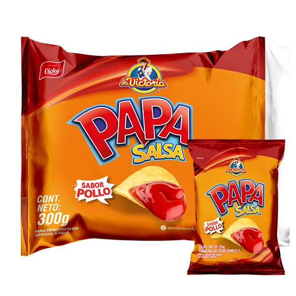 Papa Salsa Pollo 25g x12 Uds