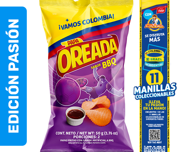 Papas Oreadas BBQ Extracontenido 50g x7 Uds