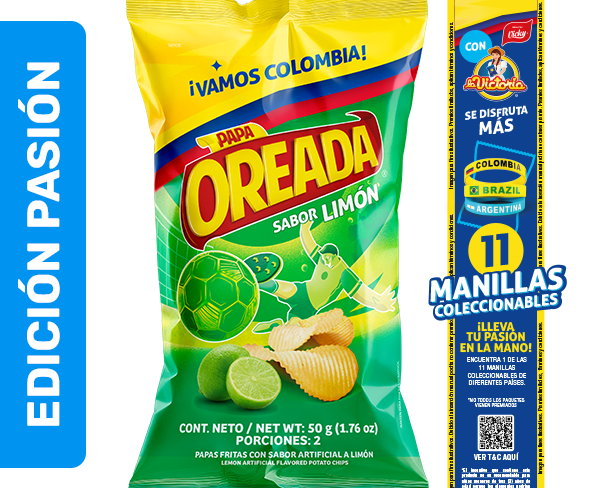 Papas Oreadas Limón Extracontenido 50g x7 Uds