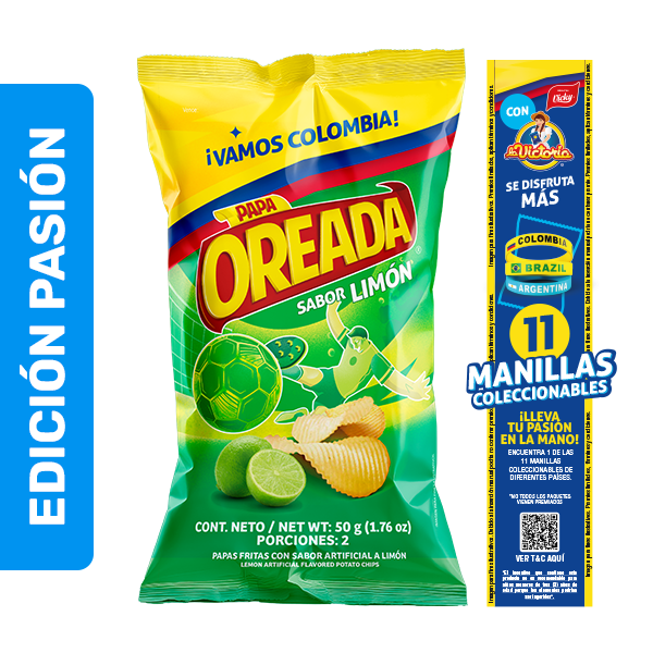 Papas Oreadas Limón Extracontenido 50g x7 Uds