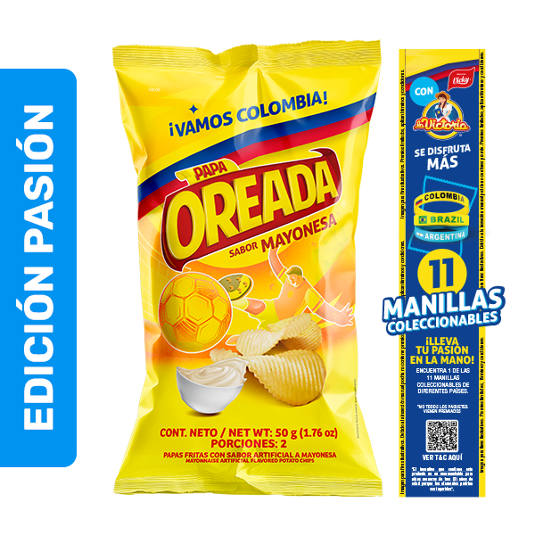 Papas Oreadas Mayonesa Extracontenido 50g x7 Uds