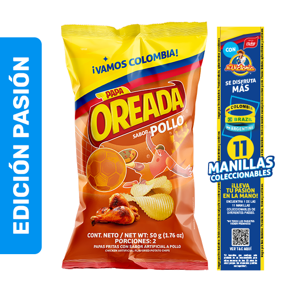 Papas Oreadas Pollo Extracontenido 50g x7 Uds