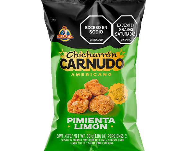 Chicharrón Americano Pimienta Limón 30g x6 Uds