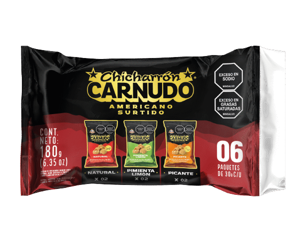 Chicharrón Carnudo Surtido x 30g x6 Uds
