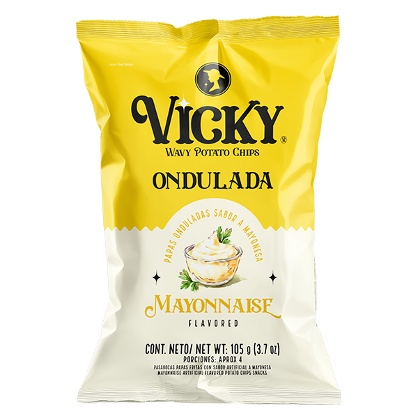 Vicky Wavy Potato Chips Mayonesa 105g