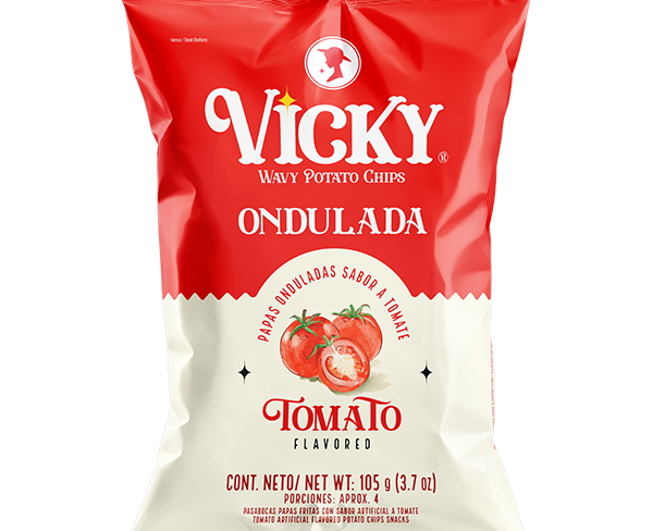 Vicky Wavy Potato Chips Tomate 105g