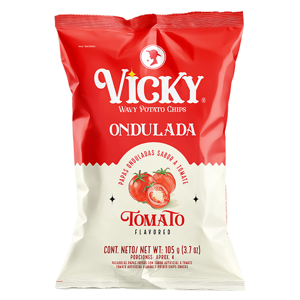Vicky Wavy Potato Chips Tomate 105g