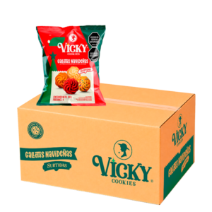 Box Vicky Galletas Navideñas Bolsa 120g x 20 unds