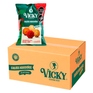 Box Vicky Galletas Navideñas Bolsa 200g x 12 unds