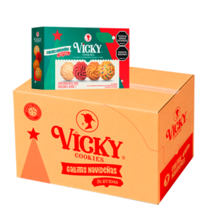Box Vicky Galletas Navideñas Caja 200 g x 18 unds